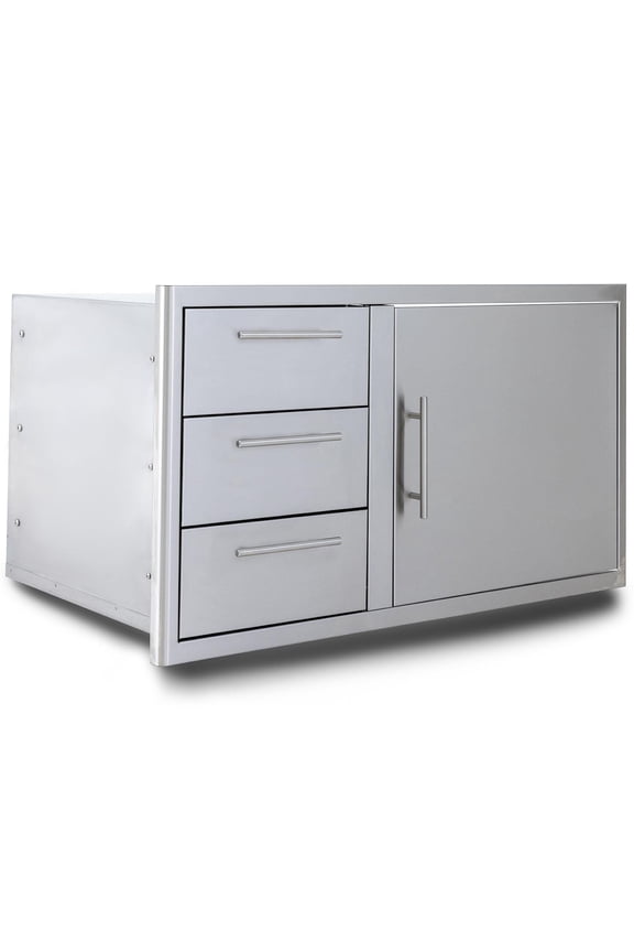 Blaze 39-Inch Stainless Steel Access Door & Triple Drawer Combo - BLZ-DDC-R-39-LTSC