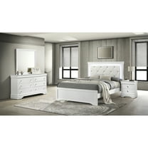 Blaze 4 Pc Queen Bedroom With Led Headboard In White - Enhance Your Style Bed, Dresser, Mirror, Nightstand Modern Piece For A And Mellow