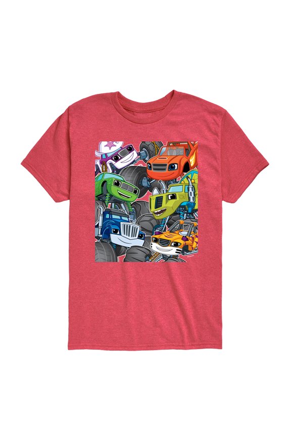 - Blaze And Friends - Youth Boys Short Sleeve Graphic T-Shirt