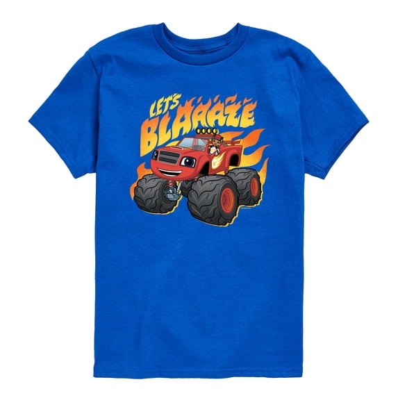 Blaze And The Monseter Machine - Lets Blaze - Youth Boys Short Sleeve Graphic T-Shirt
