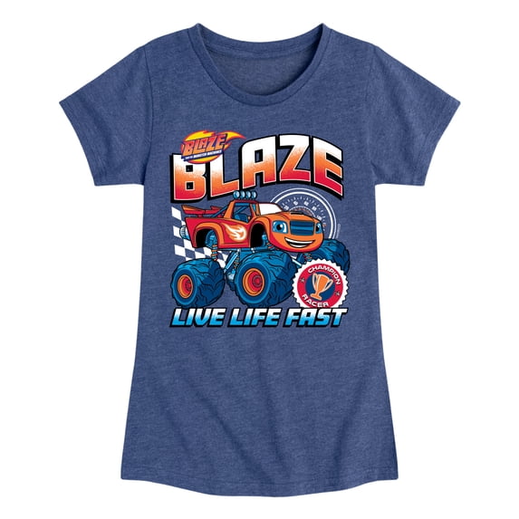Blaze And The Monseter Machine - Racing - Youth Girls Fitted Short Sleeve T-Shirt