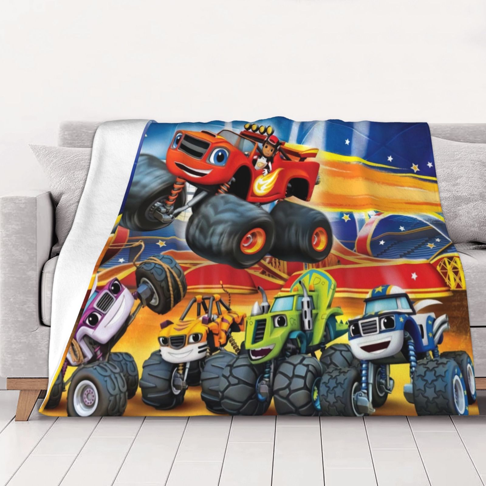 Blaze And The Monster Machines 3 Fleece Blanket Super Soft Cozy Throw ...