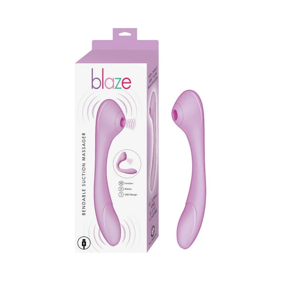 Blaze Bendable Suction Vibrator, Lavender
