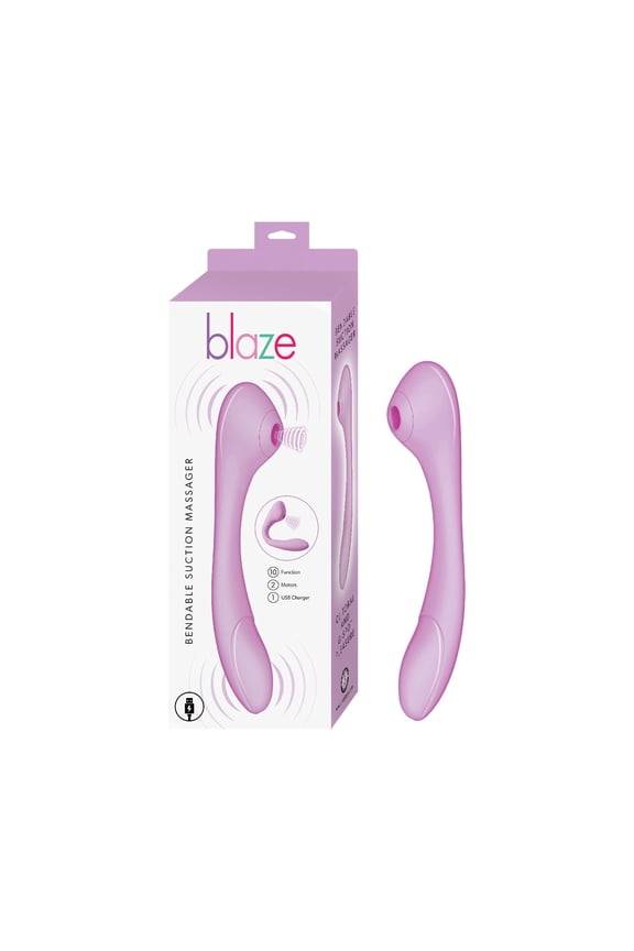 Blaze Bendable Suction Vibrator, Lavender