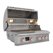 Blaze LTE PRO 32-Inch 4-Burner Built-in Natural Gas Grill w/ Digital Temperature Screen & Rear Infrared Burner - BLZ-4LTEPRO-NG