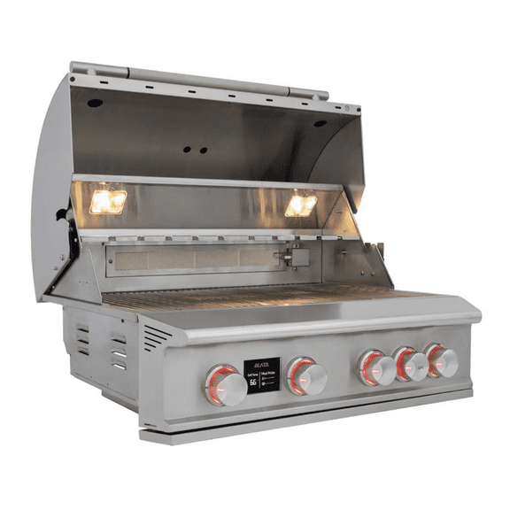 Blaze LTE PRO 32-Inch 4-Burner Built-in Propane Gas Grill w/ Digital Temperature Screen & Rear Infrared Burner - BLZ-4LTEPRO-LP