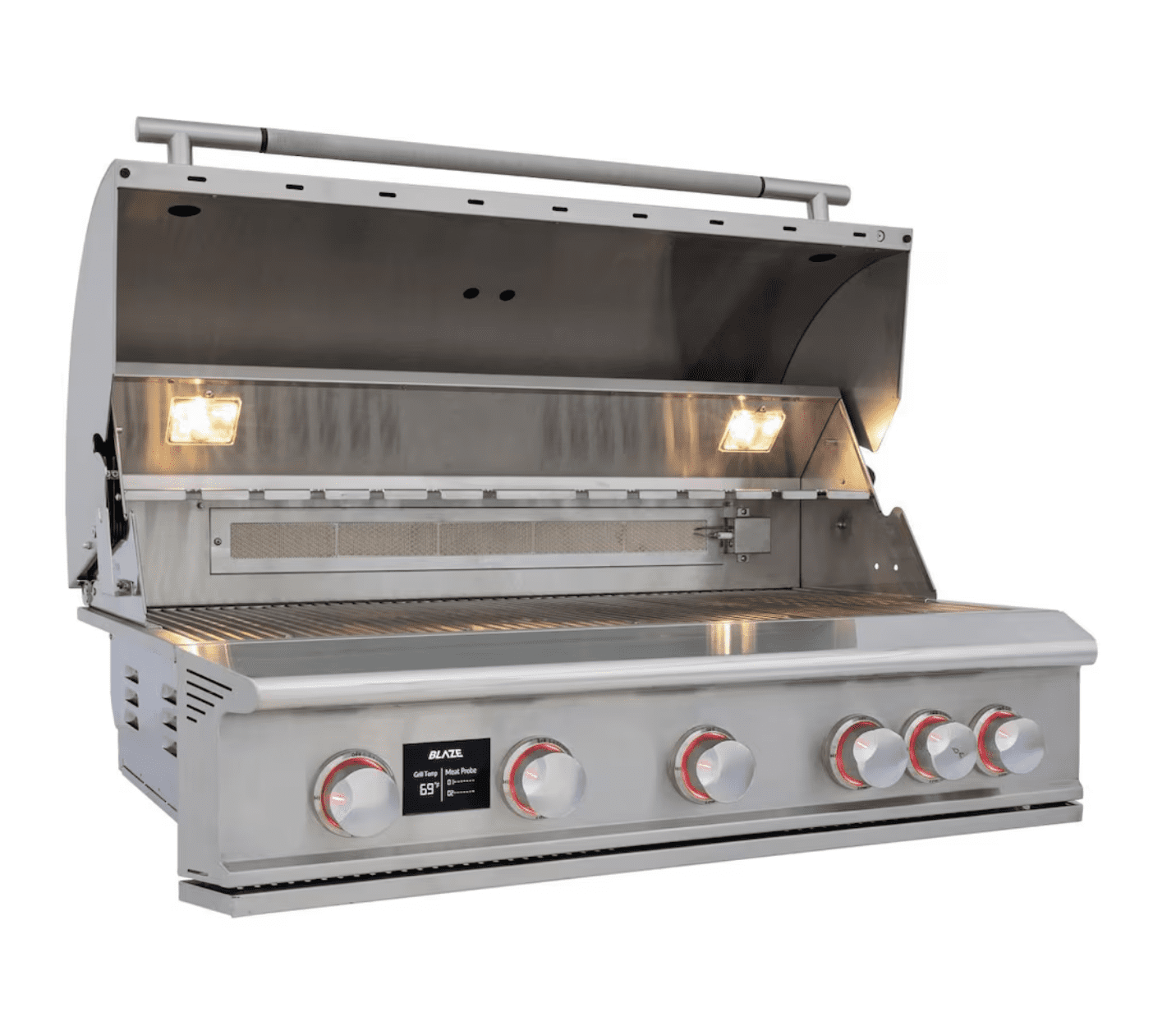 Blaze LTE PRO 40-Inch 5-Burner Built-in Natural Gas Grill w/ Digital Temperature Screen & Rear Infrared Burner - BLZ-5LTEPRO-NG