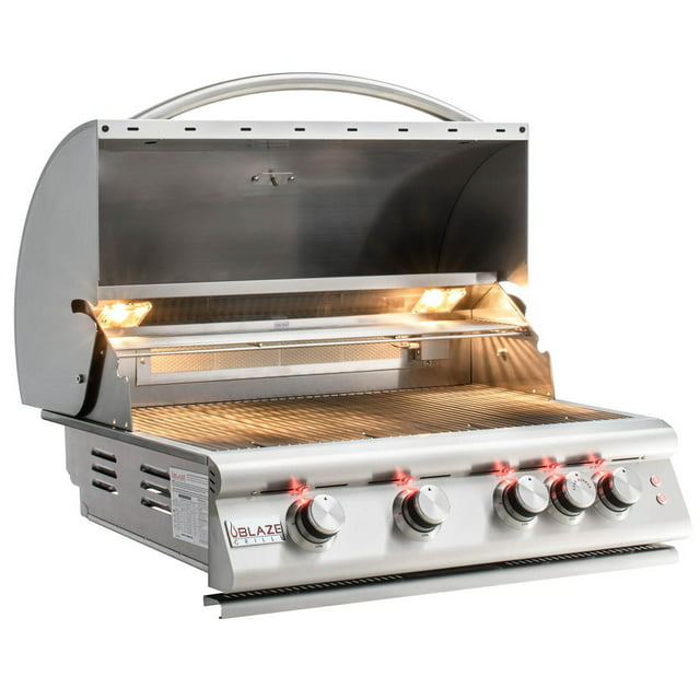 Blaze Marine Grade Stainless Steel Built-In Natural Gas Grill with Lights, 32"