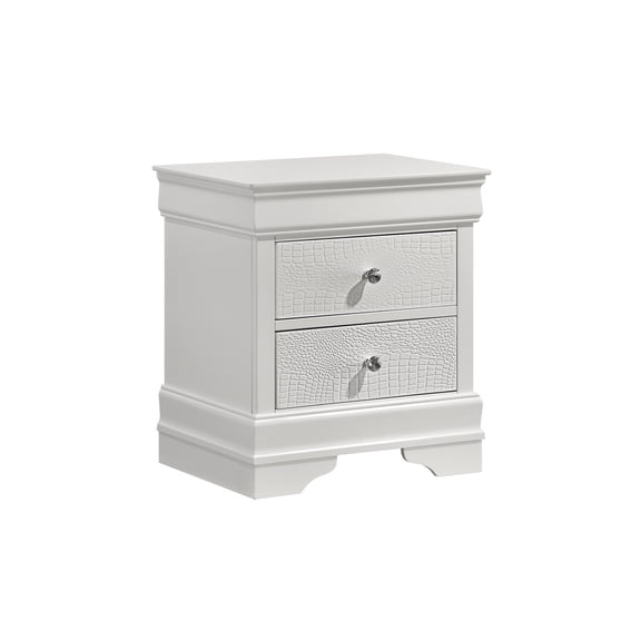 Blaze Modern Style 2-Drawer Night stand Made with Wood in White