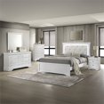 thumbnail image 1 of Blaze Modern Style Full 5PC bedroom set made with Wood & LED Headboard in White, 1 of 16