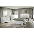 thumbnail image 1 of Blaze Modern Style King 5PC bedroom set made with Wood & LED Headboard in White, 1 of 15