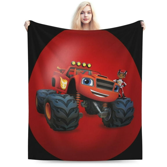 Blaze And The Monster Machines Throw Blanket Soft Lightweight Cozy Plush Flannel Bed Blanket Fuzzy Fluffy Fleece Blankets for Bedroom Living Room Couch Office 40"X30"