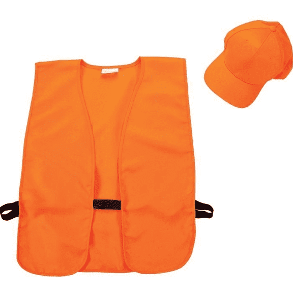 Blaze Orange Lightweight Cap and Vest Combo, One Size Fits Most