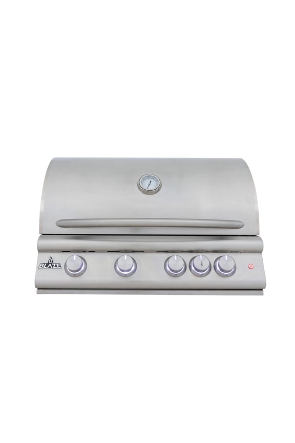 Blaze LTE+ 32-in 4-Burner Built-In Natural Gas Grill w/ Lift-Assist Hood & Rear Infrared Burner - BLZ-4LTE3-NG