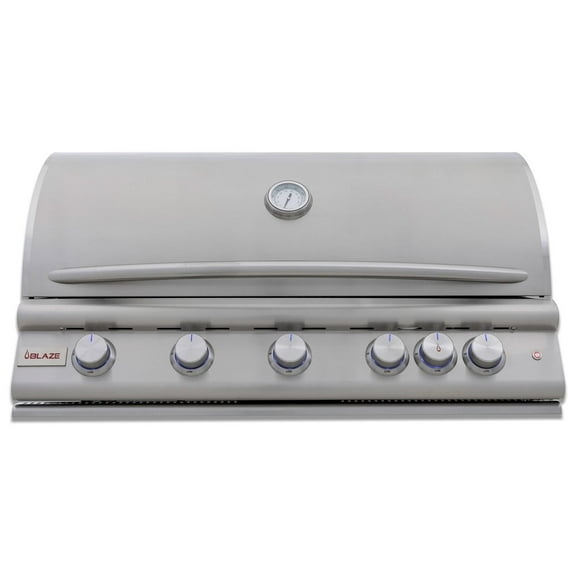 Blaze LTE+ 40-Inch 5-Burner Built-In Propane Gas Grill w/ Lift-Assist Hood & Rear Infrared Burner - BLZ-5LTE3-LP
