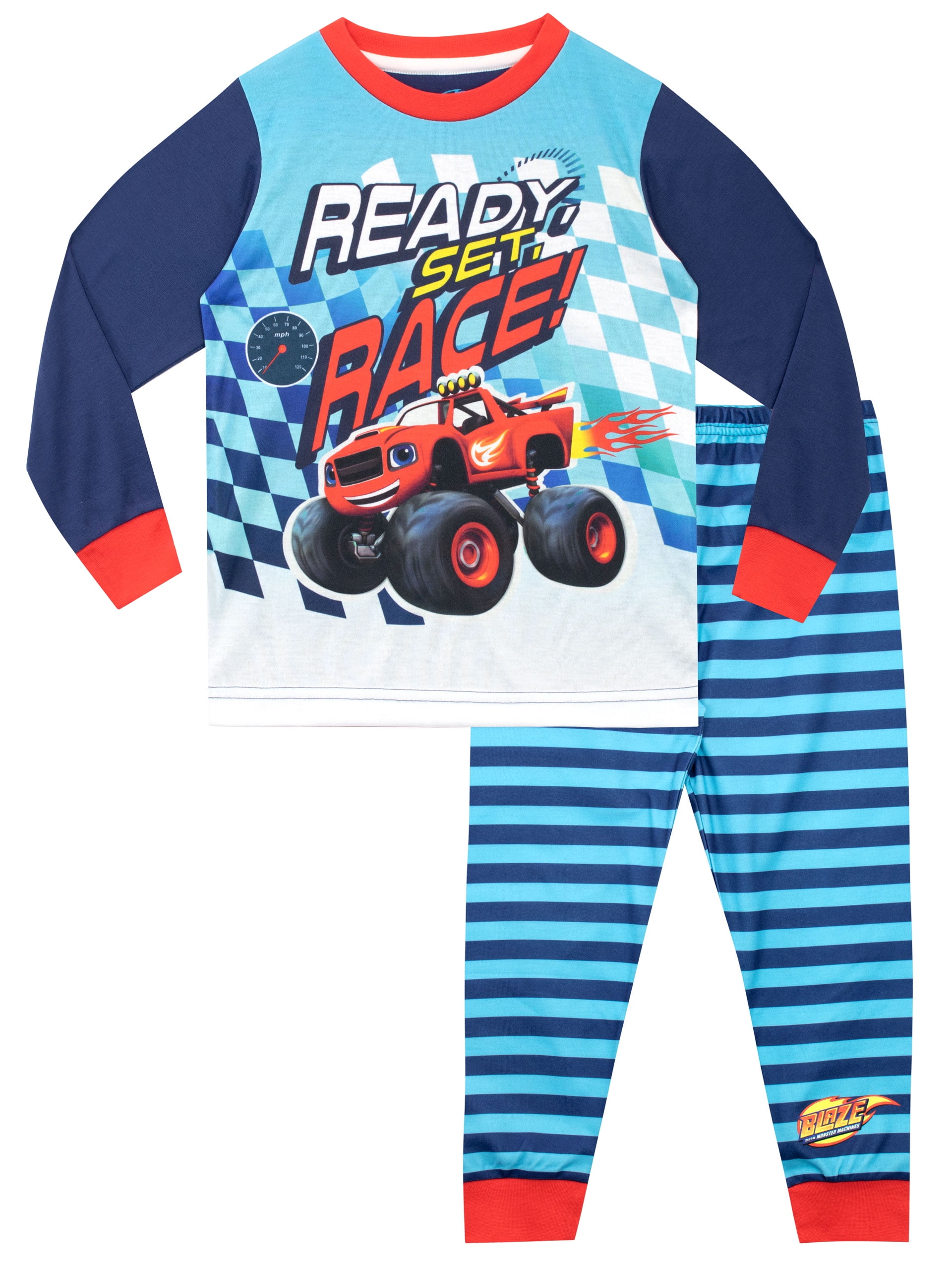Blaze & The Monster Machines Boys Long Sleeve Pajamas Sizes 2T-7