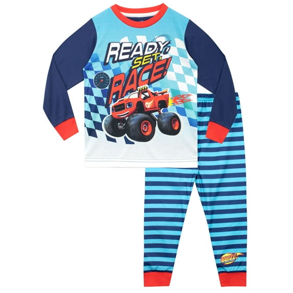 Blaze & The Monster Machines Boys Long Sleeve Pajamas Sizes 2T-7