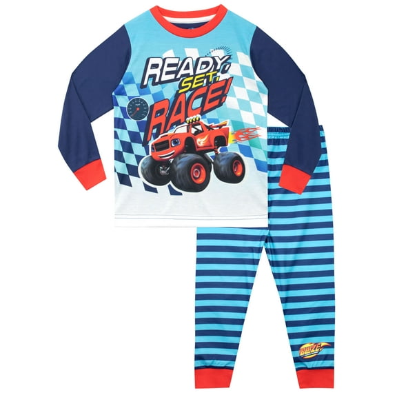 Blaze & The Monster Machines Boys Long Sleeve Pajamas Sizes 2T-7
