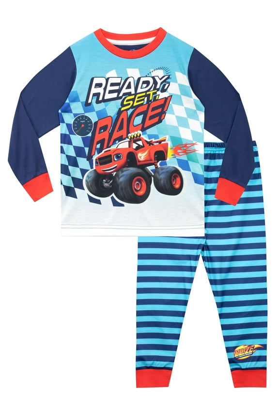 Blaze & The Monster Machines Boys Long Sleeve Pajamas Sizes 2T-7