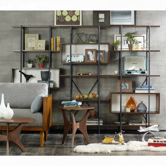 Space-Saving Wood-Look Coffee Table for Living Room - Pecan Finish & Easy Assembly