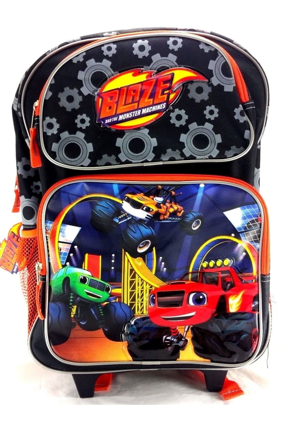 Blaze and the Monster Machines 16" Canvas Black & Orange School Rolling Backpack