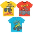 thumbnail image 1 of Blaze and the Monster Machines Blaze Stripes Zeg Toddler Boys 3 Pack T-Shirts Toddler to Little Kid, 1 of 5