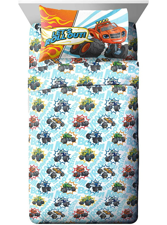 Blaze and the Monster Machines Off To The Races Toddler Size 3 Piece Sheet Set