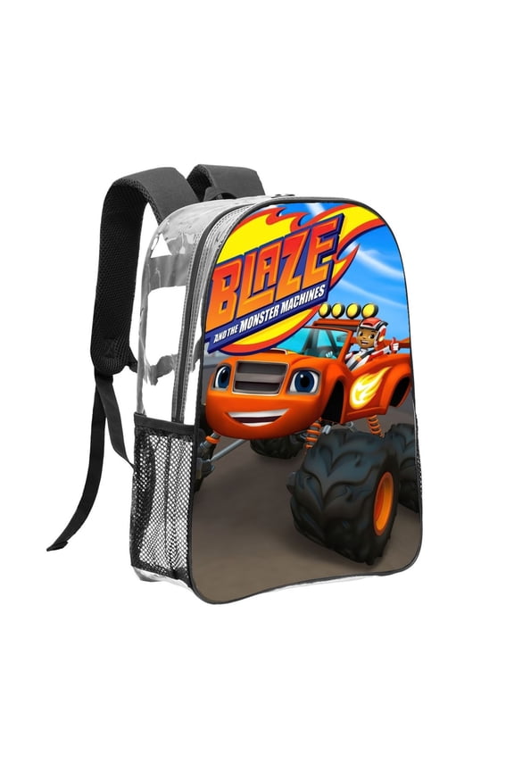 Blaze and the Monster Machines Pattern Transparent Backpack Lightweight And fashionable Showcasing Personality And Leading The Trend