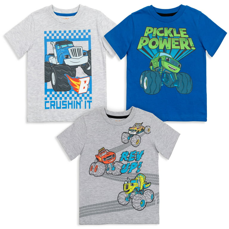 Monster Jam Little Boys 2 Pack Long Sleeve T-Shirts Toddler to Big