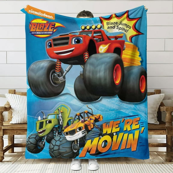 Blaze and the Monster Machines Throw Blanket Gifts for Fans Lover Girls Boys Women Present Hoodie Him Bed 30"x40"