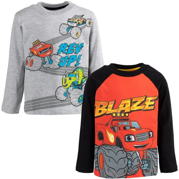 Blaze and the Monster Machines Toddler Boys 2 Pack Long Sleeve T-Shirts Toddler to Little Kid