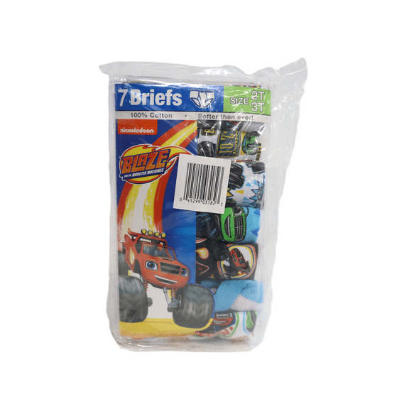 Blaze and the Monster Machines Toddler Boys 7 Pack Underwear Briefs, Multi, 2T/3T