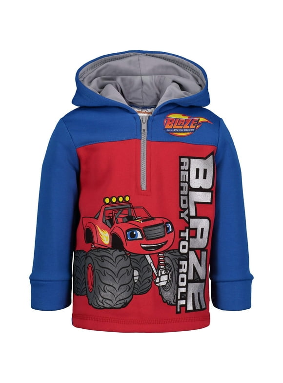 Blaze and the Monster Machines Toddler Boys Fleece Half Zip Hoodie Toddler to Big Kid