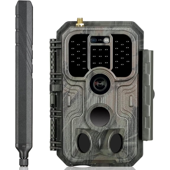 BlazeVideo 4G Cellular Trail Camera - 48MP 1296P, SIM Card Included, 0.1s Trigger, 120 Wide Angle, Night Vision | Sends Photos to Phone | Outdoor Wildlife & Home Security