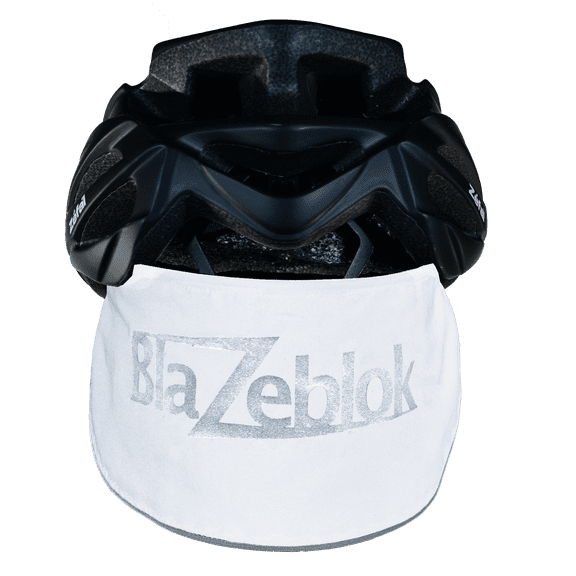 Blazeblok Soft Velcro Bicycle Helmet Back Neck Protector |Adjustable Sun Protection Neck Shield – Unisex | Doctor Recommended Neck Wrap Support - UPF 50+ Premium Fabric (White)