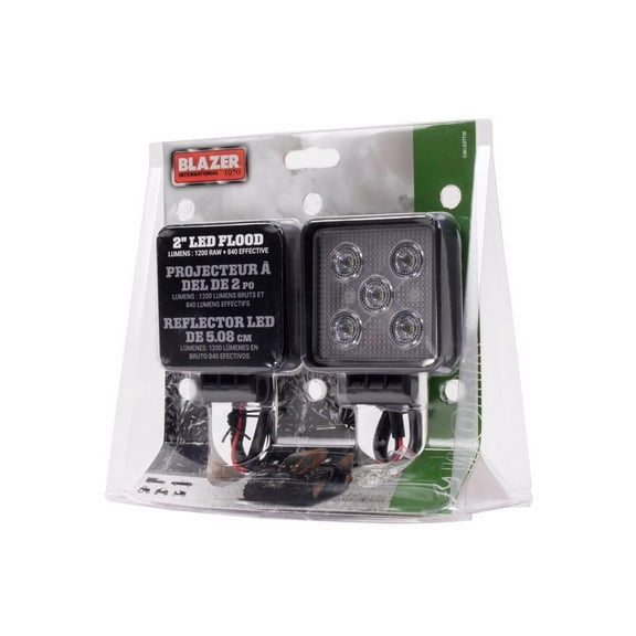 Blazer 12/24V LED Square Work Lights, 2-Pk., 1200 Lumens, 4 LEDs, 2in. Square, Model# CWL507TW