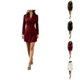 thumbnail image 1 of Blazer Dress for Women Long Sleeve Single Lapel Collar Slim Fit Bodycon Midi Dress Office Work Dresses, 1 of 5