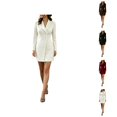 thumbnail image 1 of Blazer Dress for Women Long Sleeve Single Lapel Collar Slim Fit Bodycon Midi Dress Office Work Dresses, 1 of 5