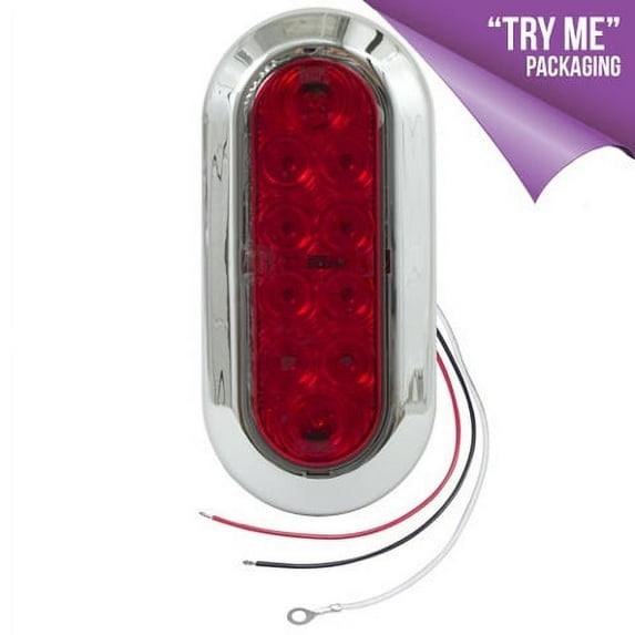 Hopkins Towing Solutions 6in. LED Oval Stop/Tail/Turn Light, Red, Model# C563RTM