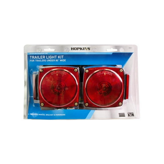 Blazer International C6421 Square Submersible Trailer Light Kit, Red