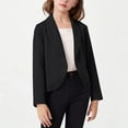thumbnail image 1 of Blazer Jacket for Teen Girls Long Sleeve Business Dressy Casual Y2K Solid Lapel Formal Suit Coat Plus Open Front Dress Tops Work Office Blazer with Inner Pocket, 5-14 Years, 1 of 7
