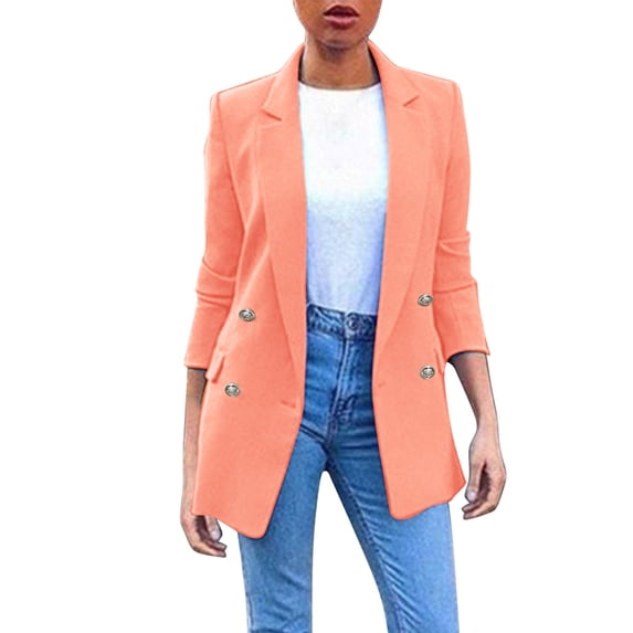 Blazer Jackets for Women Winter Fall Casual Pocket Office Draped Front Cardigan Work Suit