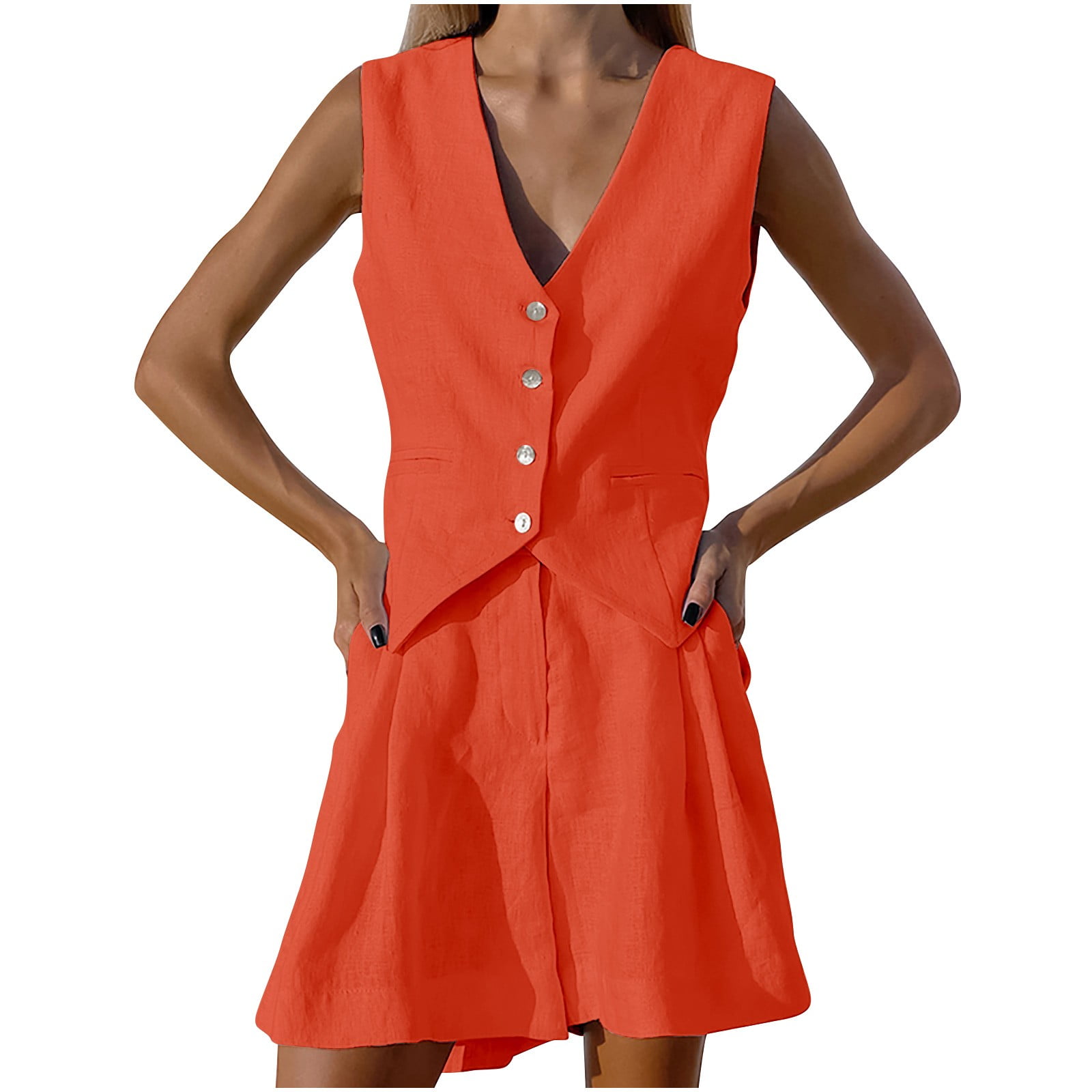 ladies short and blazer set