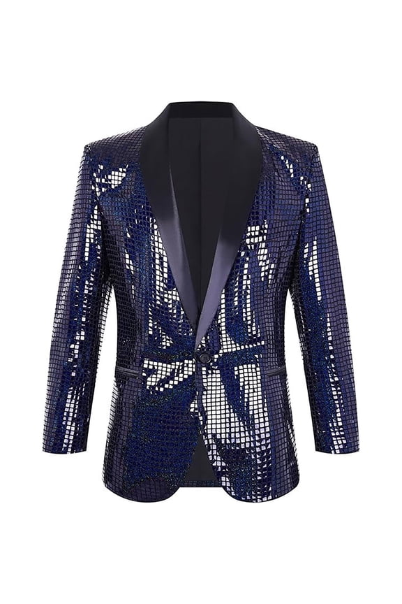 Blazer Sparkle Suit Disco Prom Jacket Party Shiny Tuxedo Banquet Celebration Fashion Sport Coat for Mens Adult