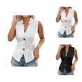 thumbnail image 1 of Blazer Vest for Women Summer Lightweight Sleeveless Slim Fit Single Jacket Business Casual Office Work Suit Vest, 1 of 8