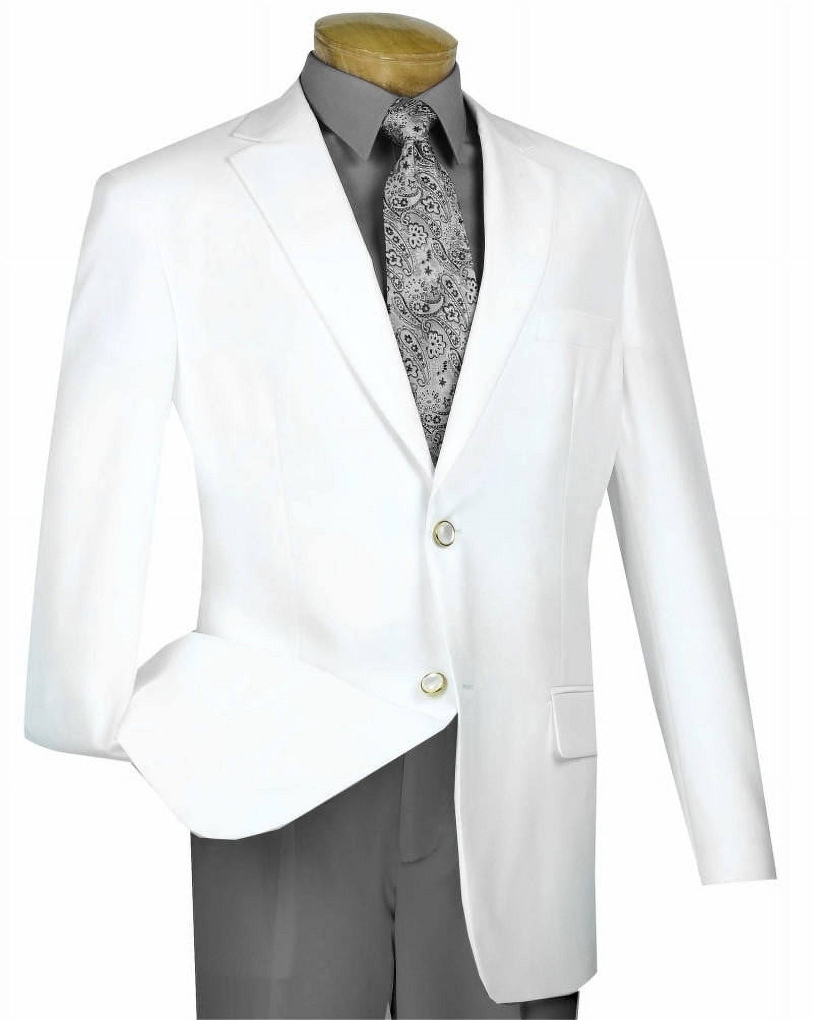 Blazer for Men White Sports Jacket Painted Buttons Lucci Z2PP