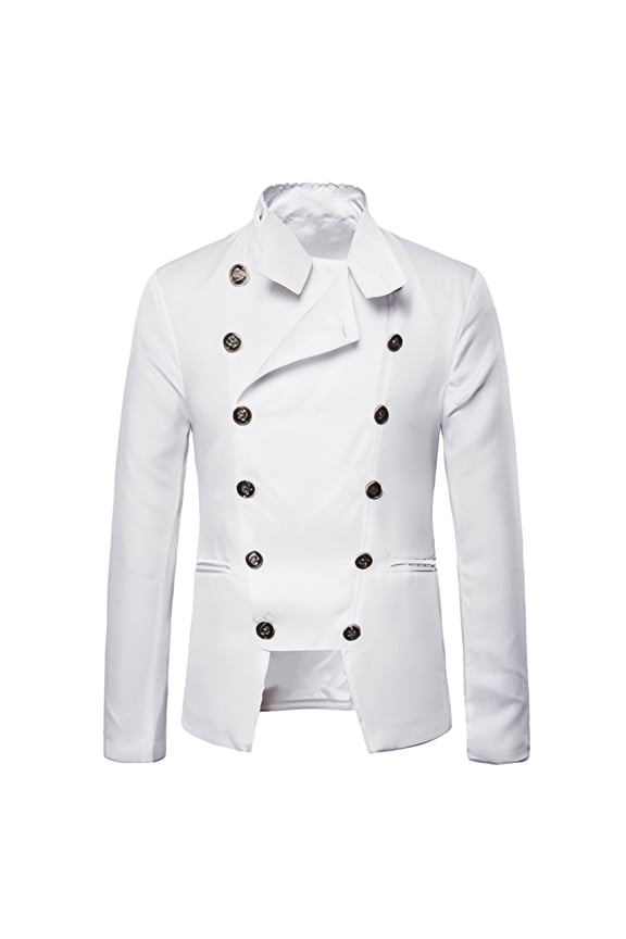 Blazers For Men Retro Punk Gothic Suit Jacket Double Wedding Suit Jacket Stage Perforce Winter Coats