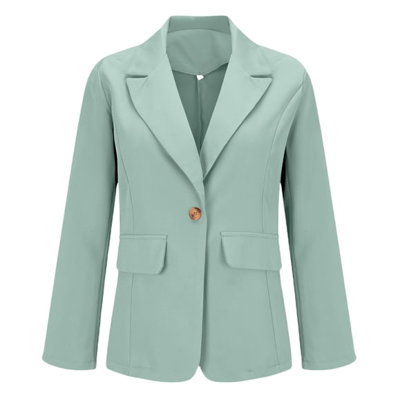 Blazers For Women Casual Front Long Sleeve Lapel Collar Jacket Work Business Style Polyester Spandex The Jacket Suit Jackets Blazers & Sport Coats 1Pc Blue L Fall Jackets For Women 2025