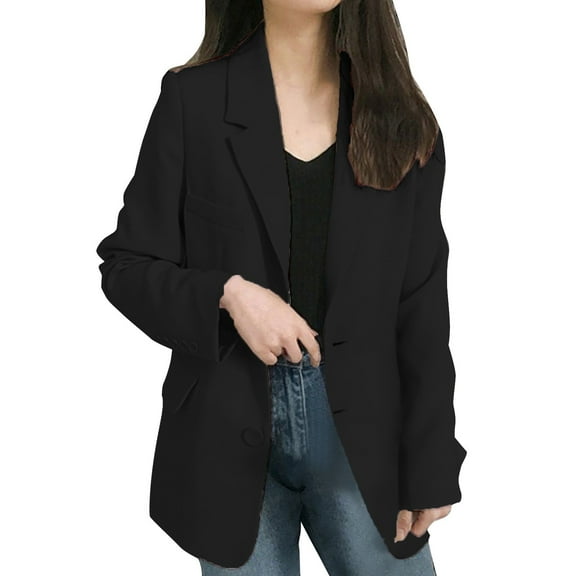 Blazers For Women Spring And Autumn Short Student Small Suit Polyester Spandex Ladies' Coat Suit Jackets Blazers & Sport Coats 1Pc Black L Fall Jackets For Women 2025