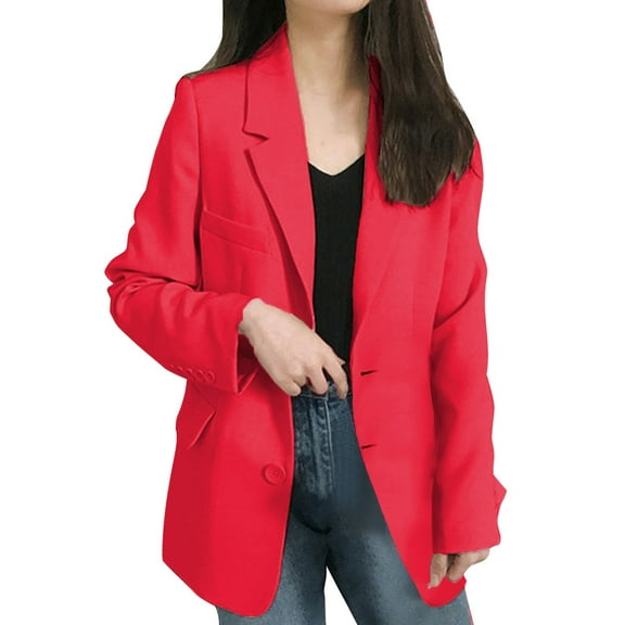 Blazers For Women Spring And Autumn Short Student Small Suit Polyester Spandex Ladies' Coat Suit Jackets Blazers & Sport Coats 1Pc Red 4Xl Fall Jackets For Women 2025